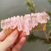 Raw crystal wedding   hair comb hair fork hairpin witch party  princess wedding bridesmaid gifts