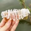 Raw crystal wedding   hair comb hair fork hairpin witch party  princess wedding bridesmaid gifts