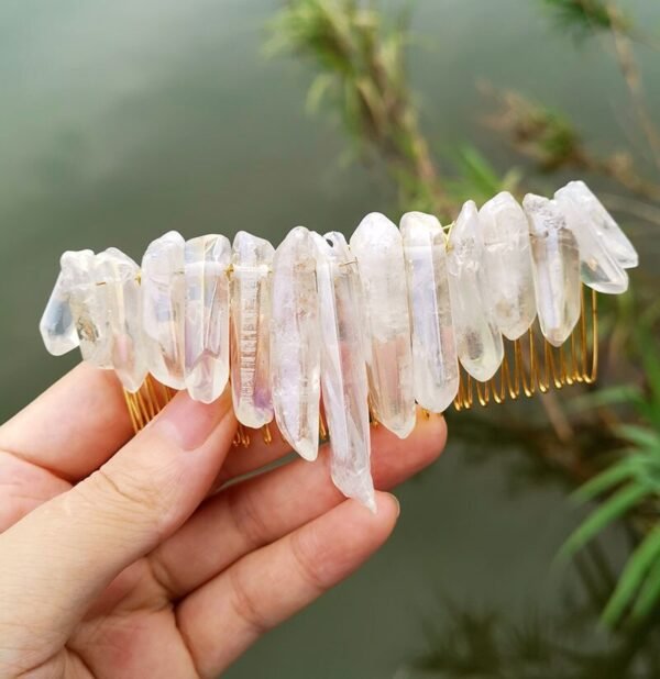 Raw crystal wedding   hair comb hair fork hairpin witch party  princess wedding bridesmaid gifts
