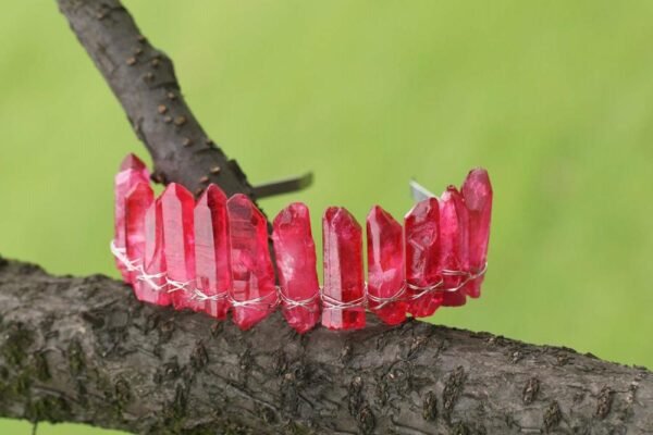 Magic Wicca~Raw red crystal Large crystal crown, witch witchcraft accessories, party, wedding gift