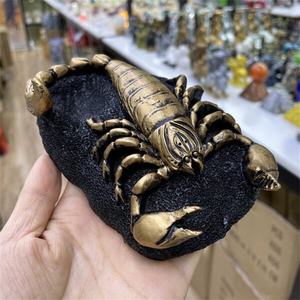 Realistic Scorpion Statue Resin Crafts Crystal Ball Base Sphere Holder Desk Decoration Home Ornament for 3-5cm Sphere