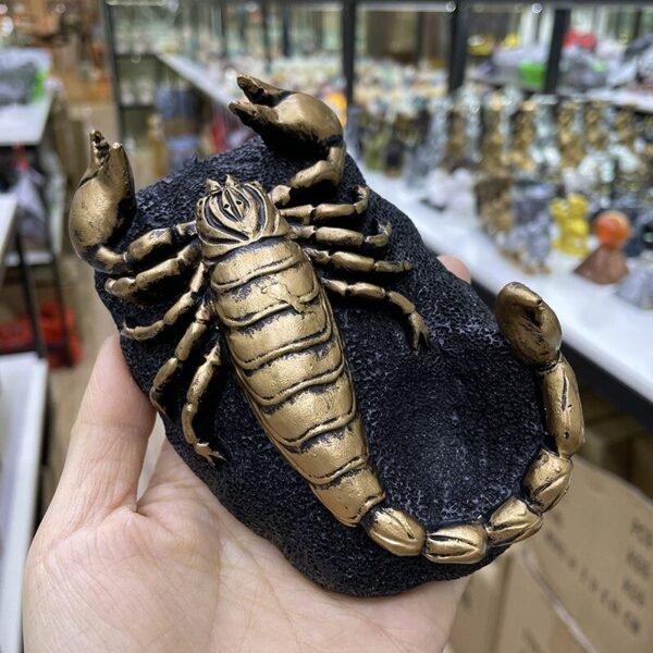 Realistic Scorpion Statue Resin Crafts Crystal Ball Base Sphere Holder Desk Decoration Home Ornament for 3-5cm Sphere