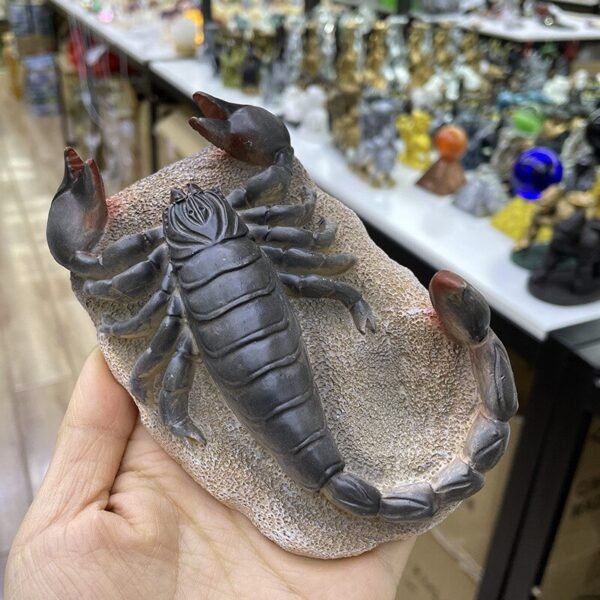 Realistic Scorpion Statue Resin Crafts Crystal Ball Base Sphere Holder Desk Decoration Home Ornament for 3-5cm Sphere