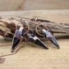 Reiki Energy Natural Obsidian Arrow Pendants Antique Copper Rough Black Stone Gem Meditation Witch Necklace Retro Jewelry
