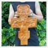 Religious Crafts Orthodox Cross Beech Wood Carving Holy Family Trinity Home Decoration Church Souvenirs