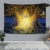 Religious Jesus Figure Tapestry Room Decor Christ Virgen Mary Tarot Wall Hanging Decoration Tapisserie Orthodox Priest Gift
