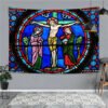 Religious Jesus Figure Tapestry Room Decor Christ Virgen Mary Tarot Wall Hanging Decoration Tapisserie Orthodox Priest Gift