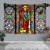 Religious Jesus Figure Tapestry Room Decor Christ Virgen Mary Tarot Wall Hanging Decoration Tapisserie Orthodox Priest Gift