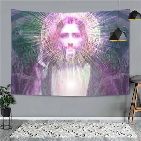 Religious Jesus Figure Tapestry Room Decor Christ Virgen Mary Tarot Wall Hanging Decoration Tapisserie Orthodox Priest Gift
