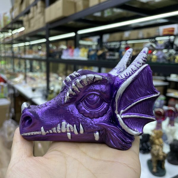 Resin Crafts Dragon Head Sculpture Crystal Ball Base Ornaments Furniture Office Feng Shui Decorations Suitable for 4-6cm Balls