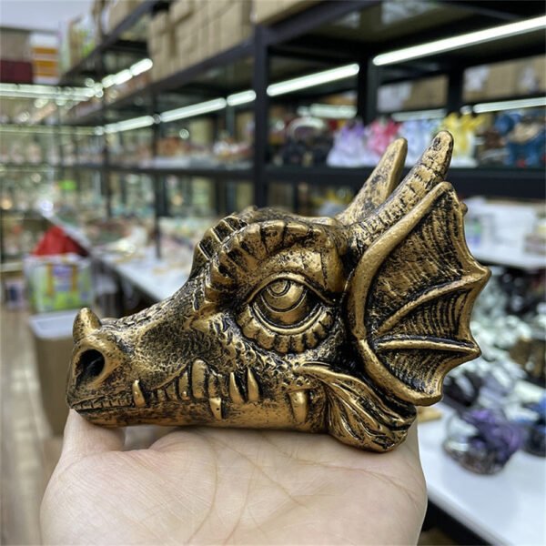 Resin Crafts Dragon Head Sculpture Crystal Ball Base Ornaments Furniture Office Feng Shui Decorations Suitable for 4-6cm Balls