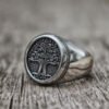 Retro Nordic Style High Quality Metal Tree of Life Signet Ring Classic Punk Men Amulet Jewelry