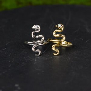 Retro Snake Ring Spirit Open Ring Adjustable Ring Serpent Ring Gothic Punk Jewelry