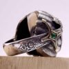 Retro Style Two Tone Saudi Star Ring Mysterious Exaggerated Men Ring Jewelry