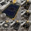 Retro Tarot Mandala Felt Carpet Witchcraft Hippie Dorm Psychedelic Area Home Living Room Bedroom Decoration Carpet Non slip Mat| |