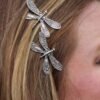 Magic Wicca~Retro antique silver word clip retro dragonfly hairpin