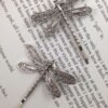 Magic Wicca~Retro antique silver word clip retro dragonfly hairpin