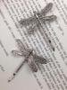 Magic Wicca~Retro antique silver word clip retro dragonfly hairpin