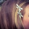 Magic Wicca~Retro antique silver word clip retro dragonfly hairpin