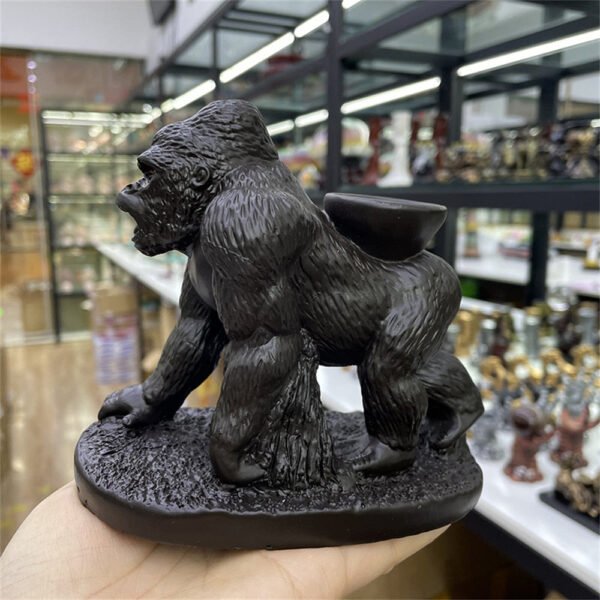 Roaring Gorilla Resin Crafts Ornament Crystal Ball Holder Sphere Display Stand Creative Office Desktop Home Decor Gifts