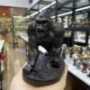 Roaring Gorilla Resin Crafts Ornament Crystal Ball Holder Sphere Display Stand Creative Office Desktop Home Decor Gifts