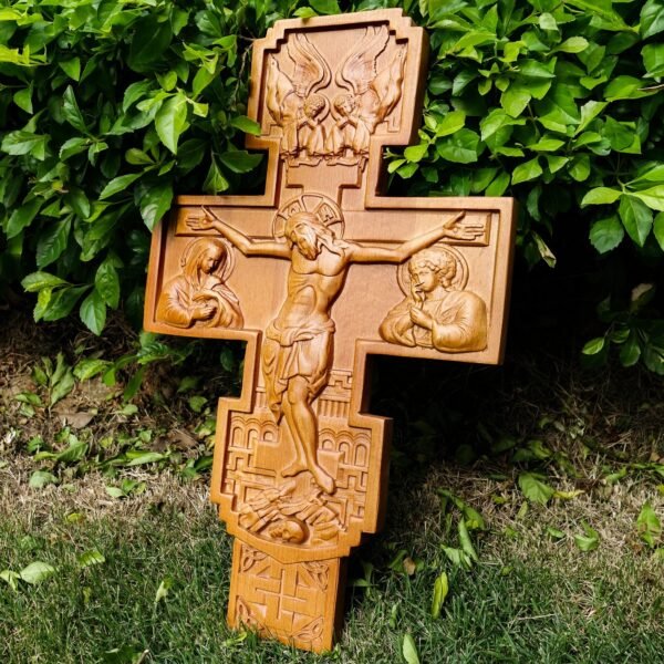 Roman Church Orthodox Cross Orthodox Icon Crucifix Christian Wall Cross Home Interior Wall Decor Wooden Gift