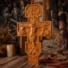 Roman Church Orthodox Cross Orthodox Icon Crucifix Christian Wall Cross Home Interior Wall Decor Wooden Gift