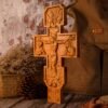 Roman Church Orthodox Cross Orthodox Icon Crucifix Christian Wall Cross Home Interior Wall Decor Wooden Gift