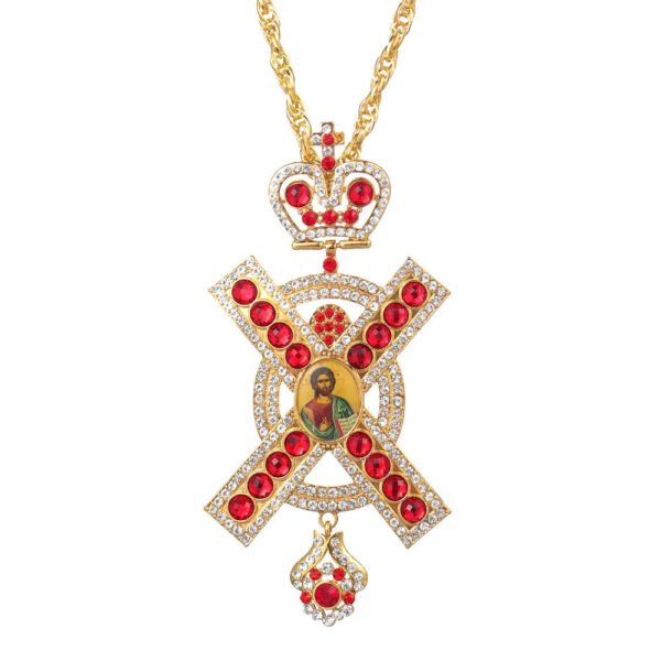 Roman Jesus Cross Necklace Christian Religious God Tag Crown Orthodox Church Utensils Christmas Crucifix Catholic