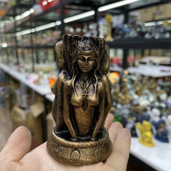 Roman Three Goddess Witch Sun Moon Star Resin Statue Crystal Ball Base Sphere Display Stand Home Decor