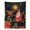 Rose Floral Girls Tapestry Wall Hanging Ancient Wall Tapestry Hippie Moon Night Tapestry Wall Carpets Psychedelic Tapestry