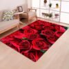 Rose Flower Rug Multicolor Pink Red Wedding Carpet Antislip Living Room Carpet Large Girls Room Mat Home