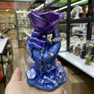 Rose Hand Statue Display With Skull Spider Art Craft Resin Ornament Desktop Sculpture Crystal Ball Base Holder for 4-8cm Sphere