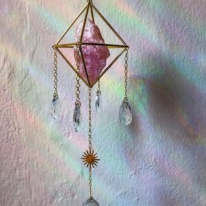 Rose-Quartz-Sun-Catcher-Crystal-Light-Catcher-Handmade-Crystal-Spiritual-Jewellery-Suncatcher Rose Quartz Sun Catcher Crystal Light Catcher Handmade Crystal Spiritual Jewellery Suncatcher