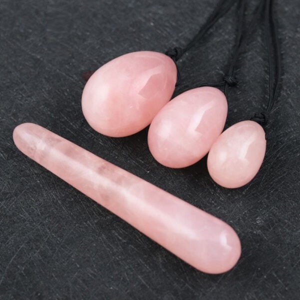 Rose Quartz Yoni Egg Jade Eggs Women Kegel Exerciser Jade Massager Vaginal Muscles Tightening Ball Crystal Kegel Eggs - Massage Ball