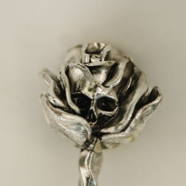 Rose skull hairpin Three-dimensional hair stick witch accessories very cool  staff Wicca unique gift weight 85g