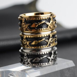 Freemasons Ring Masonic Rings Men | Stainless Steel Masonic Rings - Stainless Steel