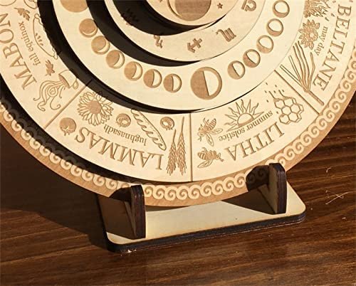 Pagan Wheel of The Year Calendar ,Wiccan Neo-Pagan Sabbats, Moon Phases, Astrological Zodiac with Guide