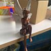 Fairy Station  Resin Crafts Flower Fairy Garden Ornaments Turek Sits on the Goblin Statue