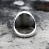 Vintage  Compass Nordic Viking Axe Ring Male Norse Mythology Jewelry