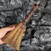 Wicca Broom Crystal Witch Broom Vintage Broom Wizard Diviner Priest Sacrificial Ceremony Expulsion Props Halloween Home Decor