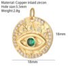 Heart Greek Eye Gold Color Pendant Charms for Diy Earrings  Evil Blue Eye Charms
