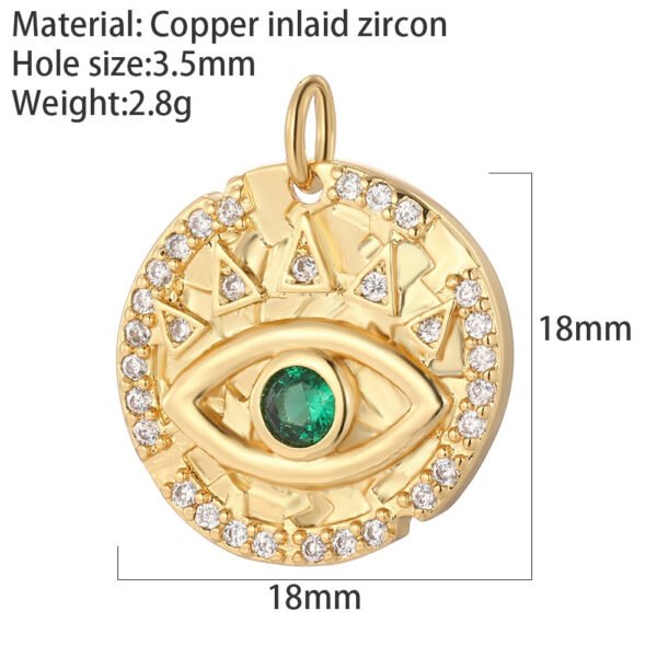 Heart Greek Eye Gold Color Pendant Charms for Diy Earrings  Evil Blue Eye Charms