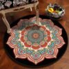 Bedroom Children's Room Home Decor Floor Mats Round Rugs Living Room Mandala Non-Slip Rugs