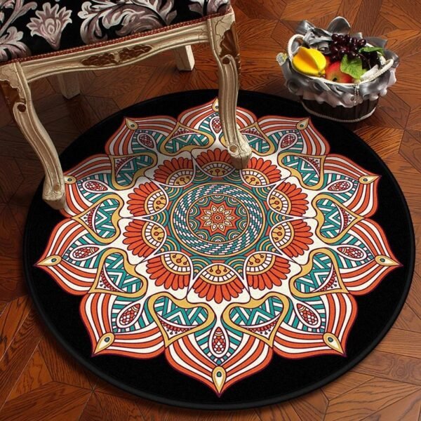 Bedroom Children's Room Home Decor Floor Mats Round Rugs Living Room Mandala Non-Slip Rugs