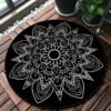 Mandala Bedroom Carpet Children's Room Floor Mat Non-slip Computer Chair Study Mat Ethnic Style Living Room Round Carpet