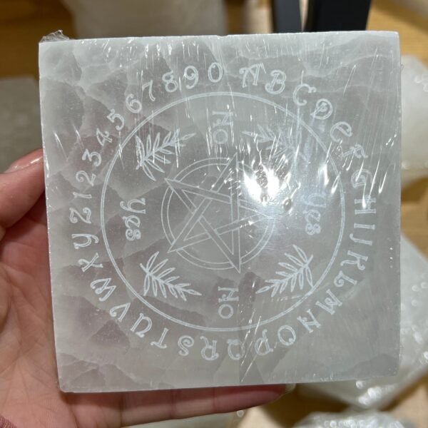 Natural White Selenite Crystal Gypsum Quartz Seven Star Array