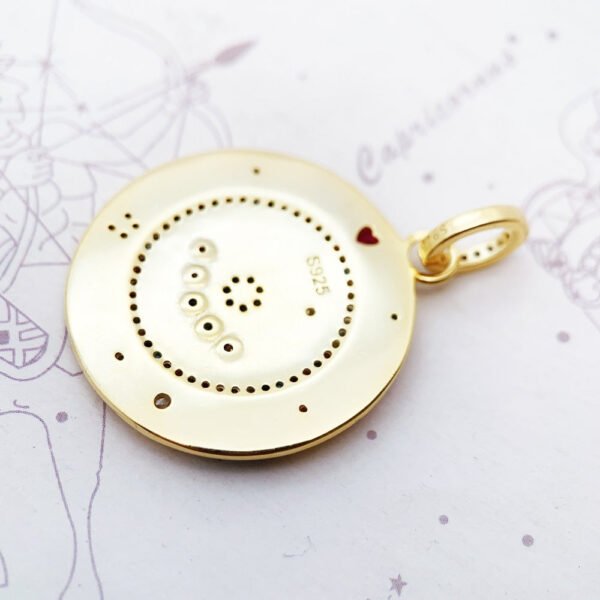 Magical Lucky Symbols Gold Turquoise Amulet