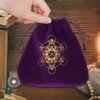 Tarot Cards Storage Pouch Table Cloth Velvet Square Metatron Bags For Tarot Cards Storage Jewelry Bag And Pouch Made Of Velvet 2
