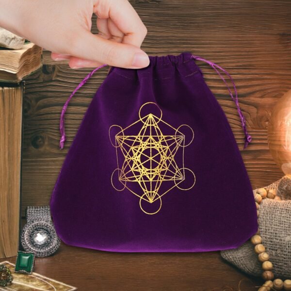 Tarot Cards Storage Pouch Table Cloth Velvet Square Metatron Bags For Tarot Cards Storage Jewelry Bag And Pouch Made Of Velvet 2
